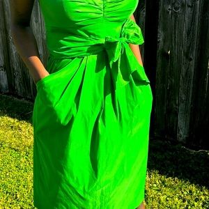 Green cocktail dress